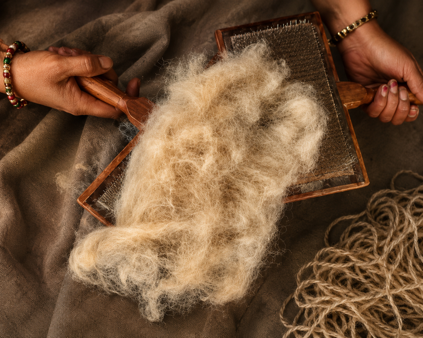 Cleaning, sorting and carding